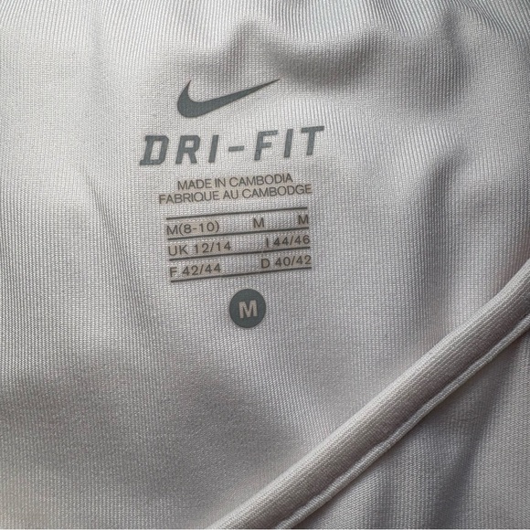 4/25$ Nike Dri-Fit Sleeveless Tank Top White with Pink Women’s Size Medium - Picture 3 of 6